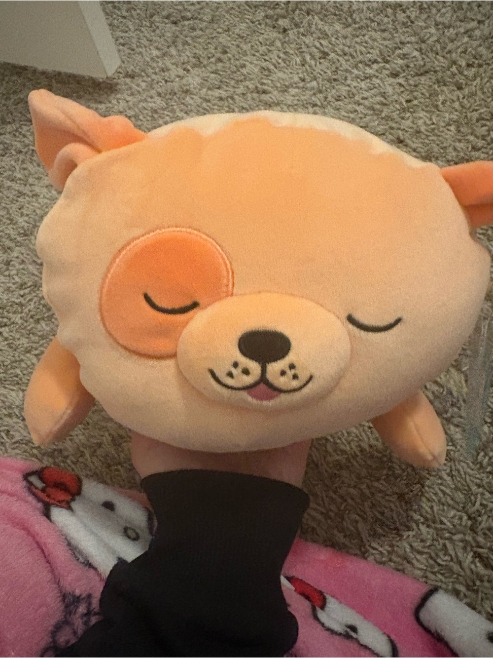 Squishmallows Peach Orange Sleepy Face Plush